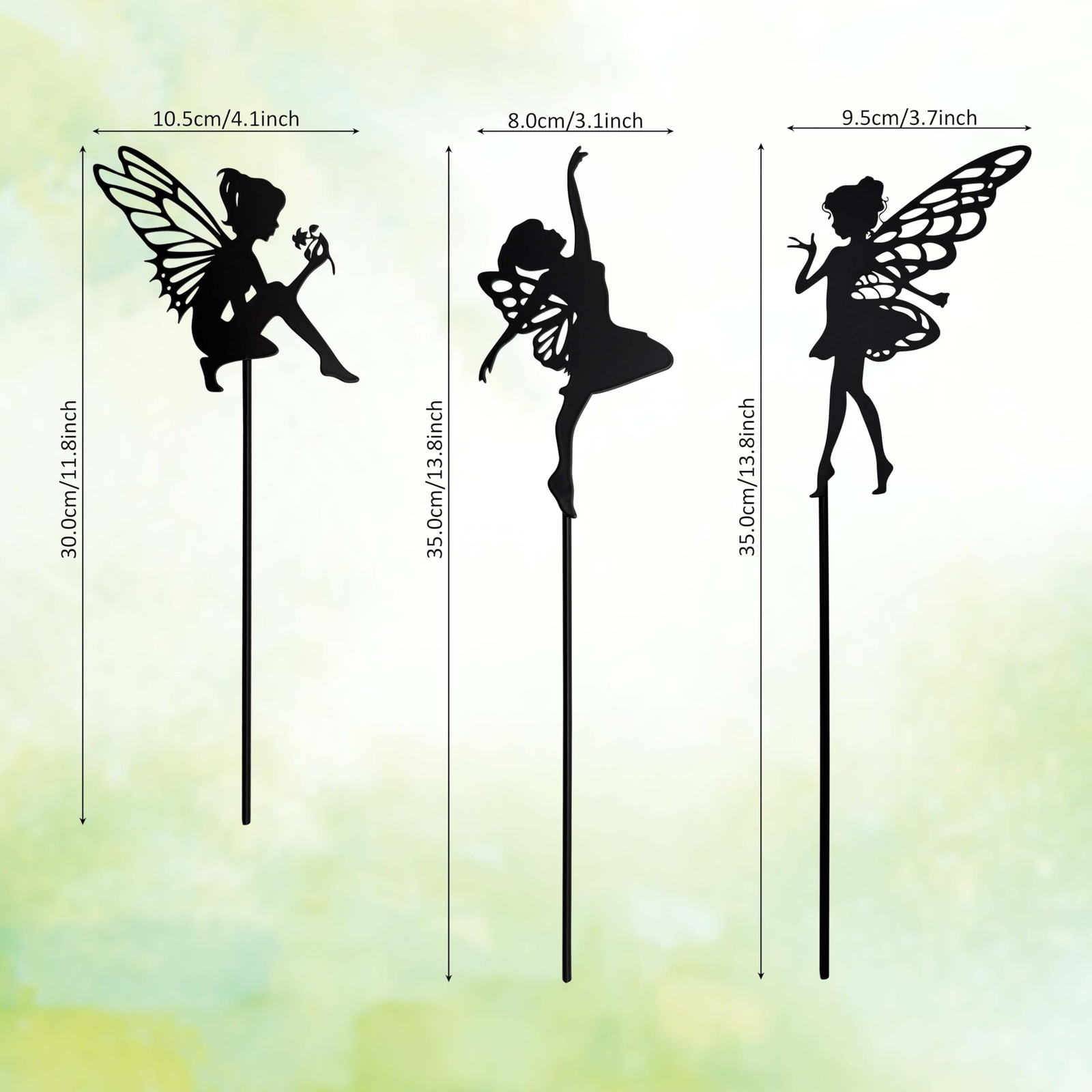 Garden Fairy Metal Stake 3-Piece Gift Set – Outdoor Decorative Accents for Ya…