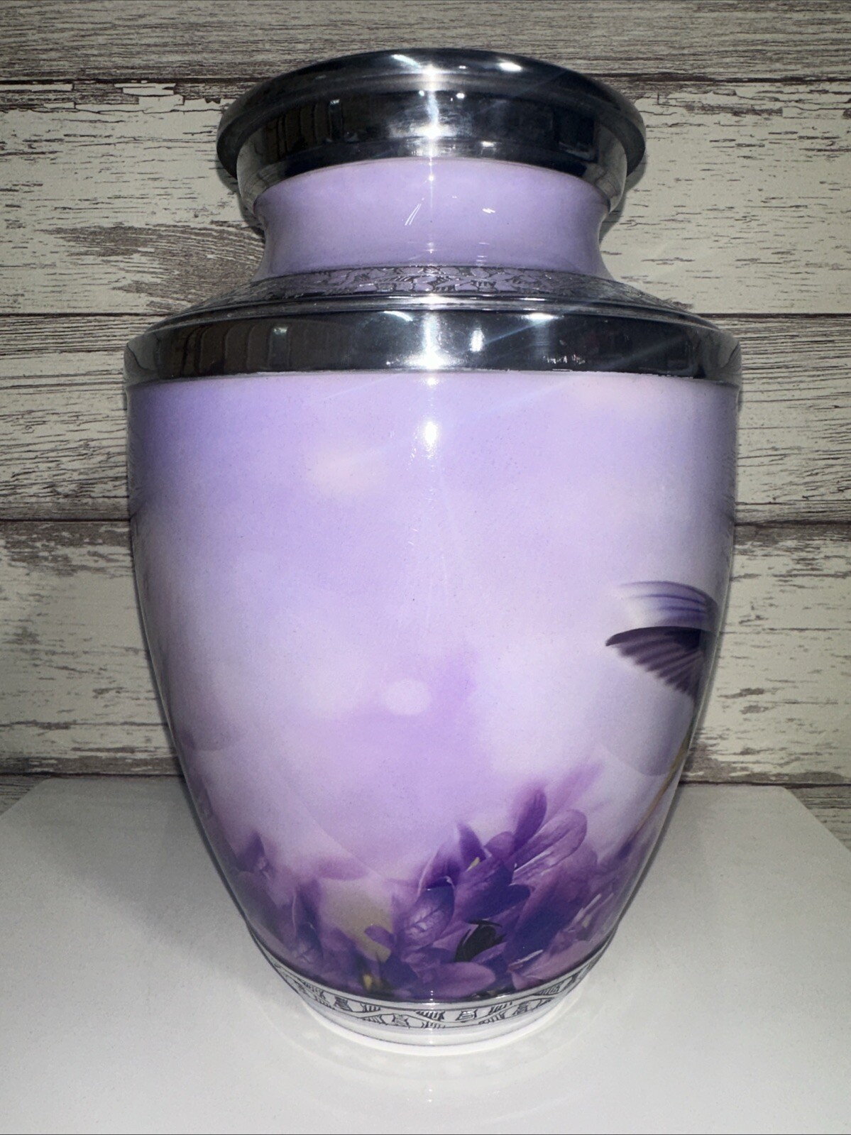 Medallion Hummingbird Flowers Cremation Urns for Adult Ashes