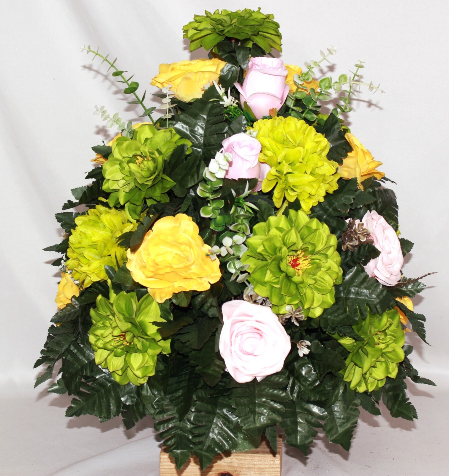 XL Fall Cemetery Vase Mixture-360 Degree-Cemetery Flower Arrangement