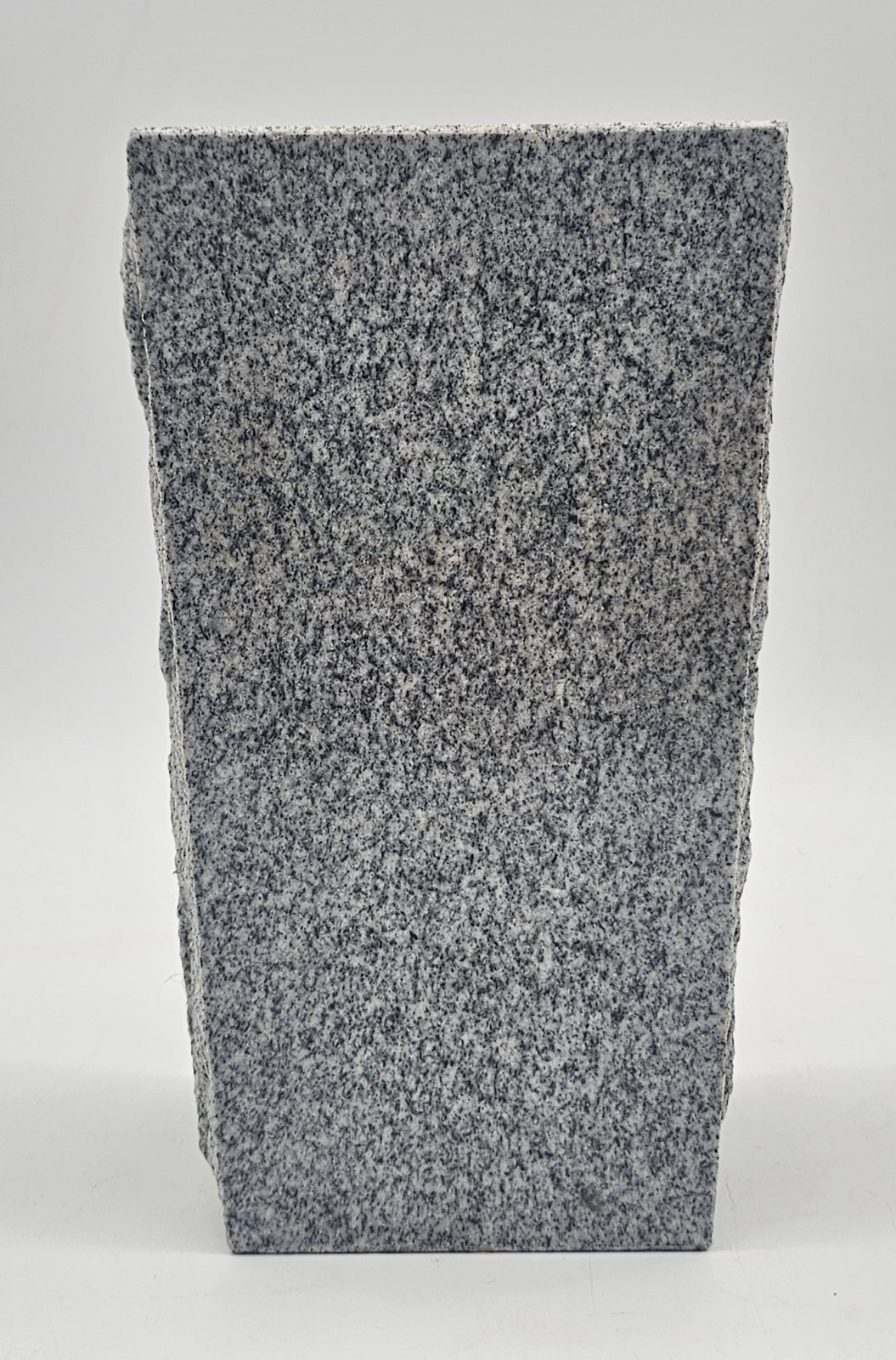 Granite Memorial Vase Tapered Gray Shiney Speckled Edged Cemetery 9″×5.25″×4″