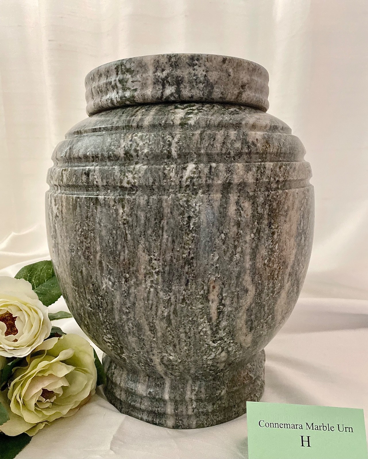 Solid Irish Connemara Marble Adult Full-size Cremation Urn One-of-a-Kind – H