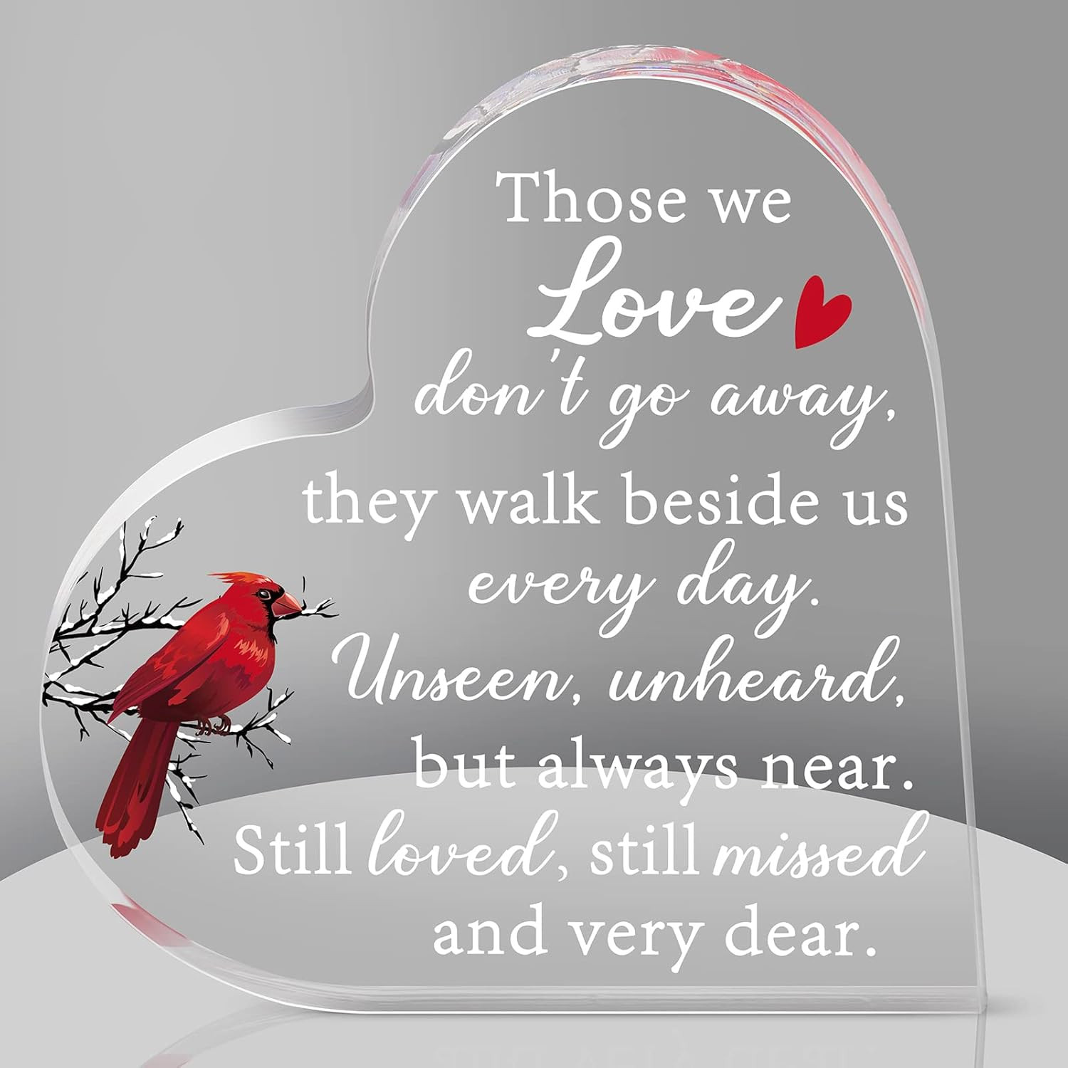 Memorial Gifts for Loss of Father Mother Red Cardinal Memorial Bereavement Acryl
