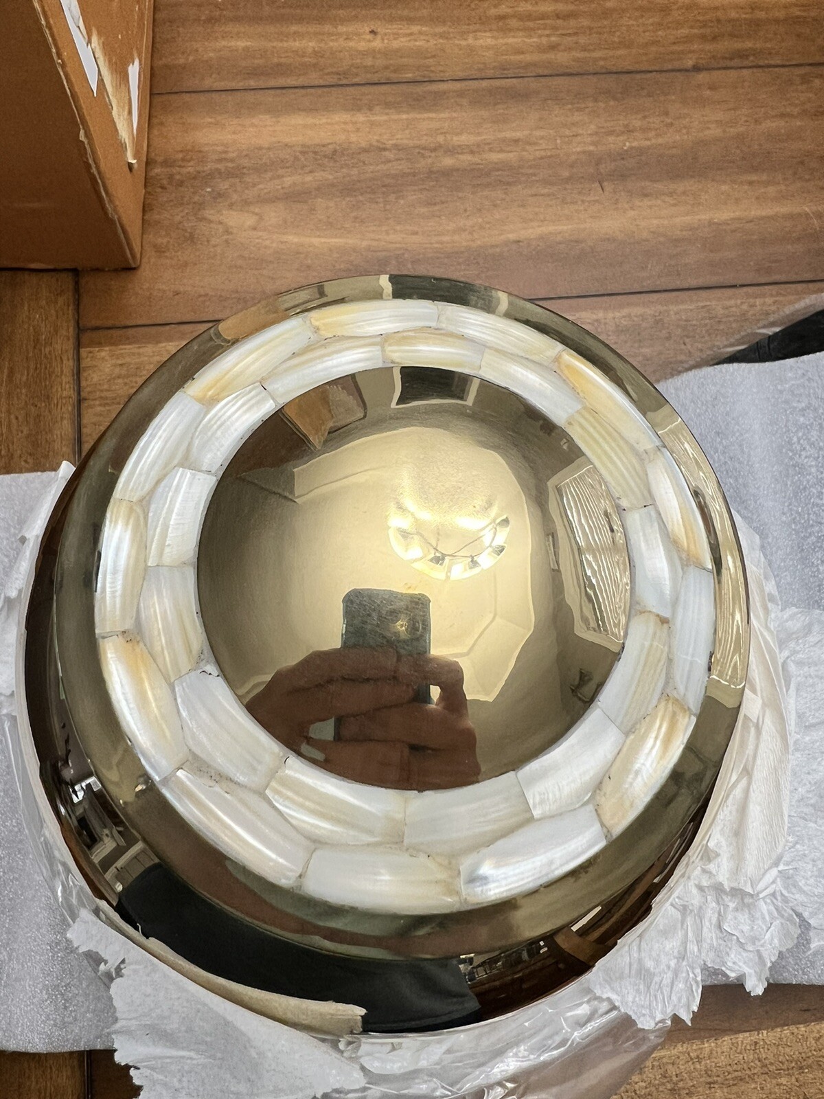 Large Cremation Urns For Adult Human Ashes Funeral Brass Mother OF Pearl Urn
