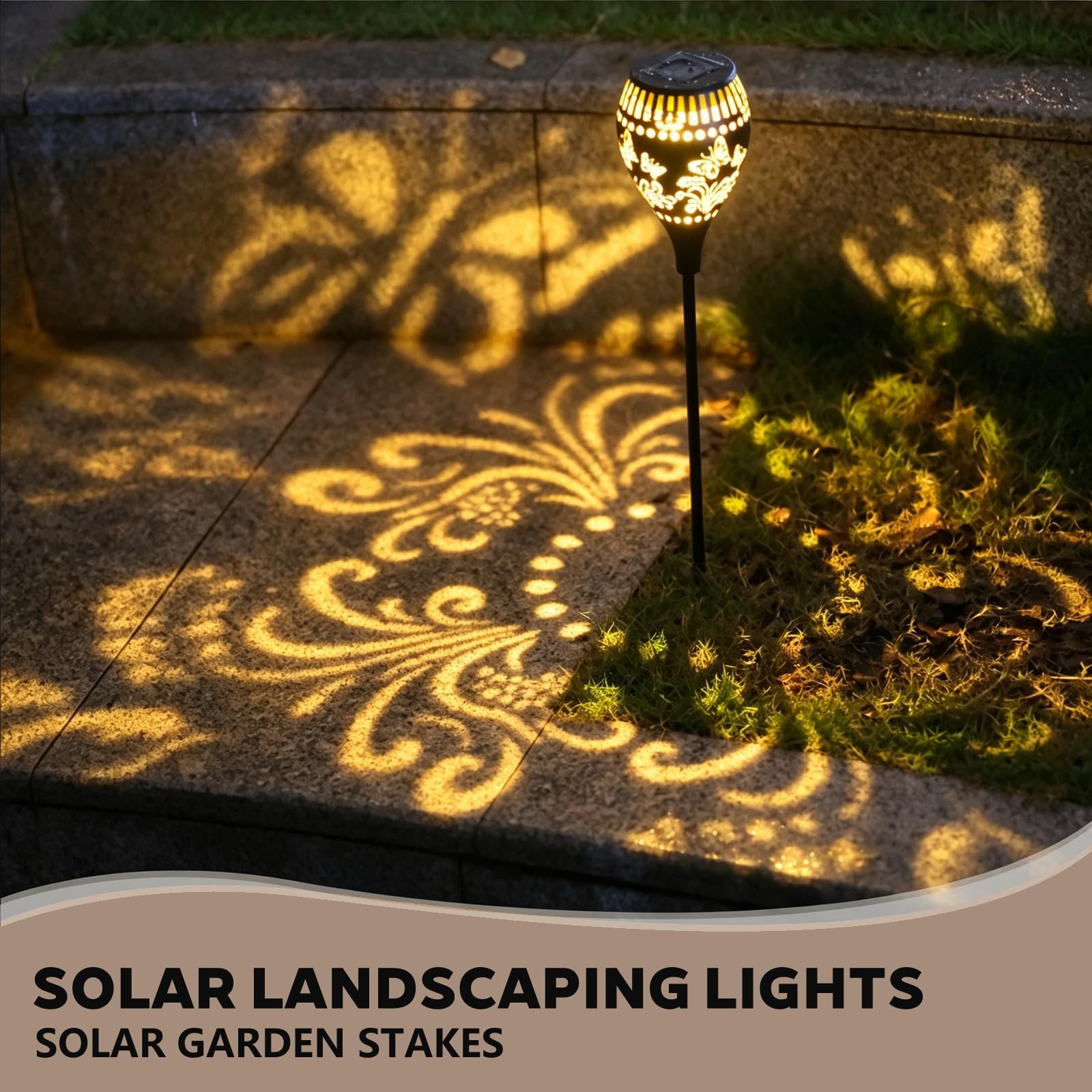 Butterfly Solar Garden Stake Lights Waterproof – 21 inch Metal Solar Garden L…