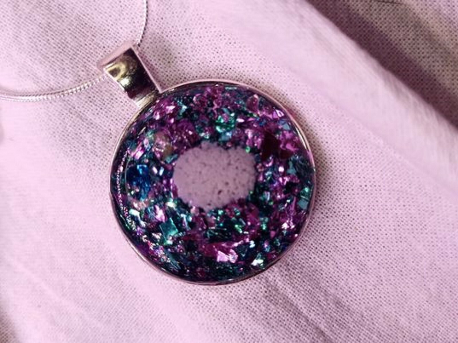 Memorial Pendant Necklace Cremation Cremains Loved One Pet Keepsake Pendant