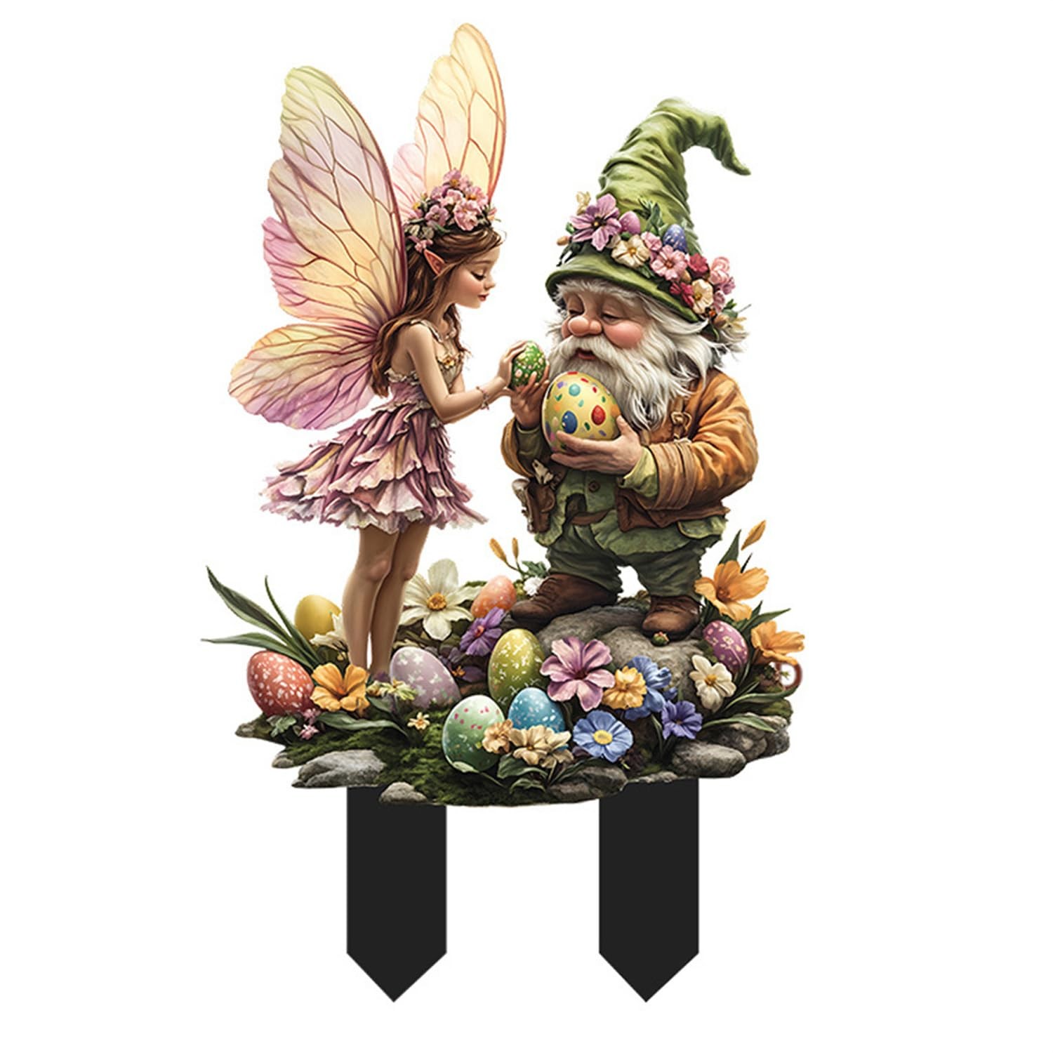 Fairy Garden Stake Decor, 2D Flat Acrylic Elf Sign, Yard Elf Decor Panel, Fai…