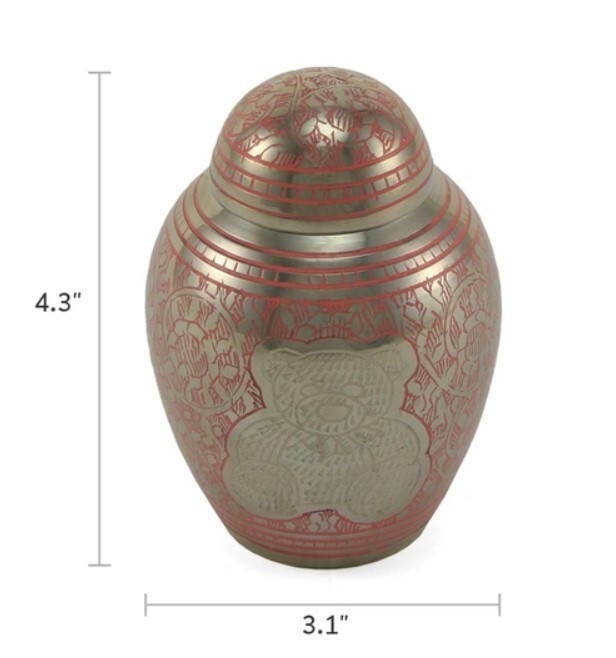 Teddy Bear Pink Petite Cremation Urn, 20 Cubic Inches