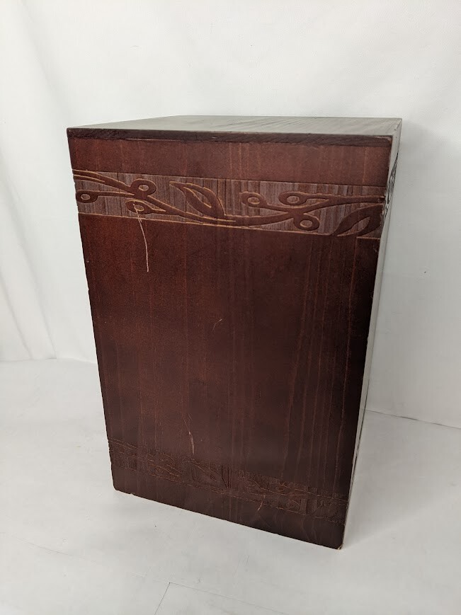 READ DESC* Cremation Urns for Human Ashes Adult Unisex Wooden Carved Cross Box