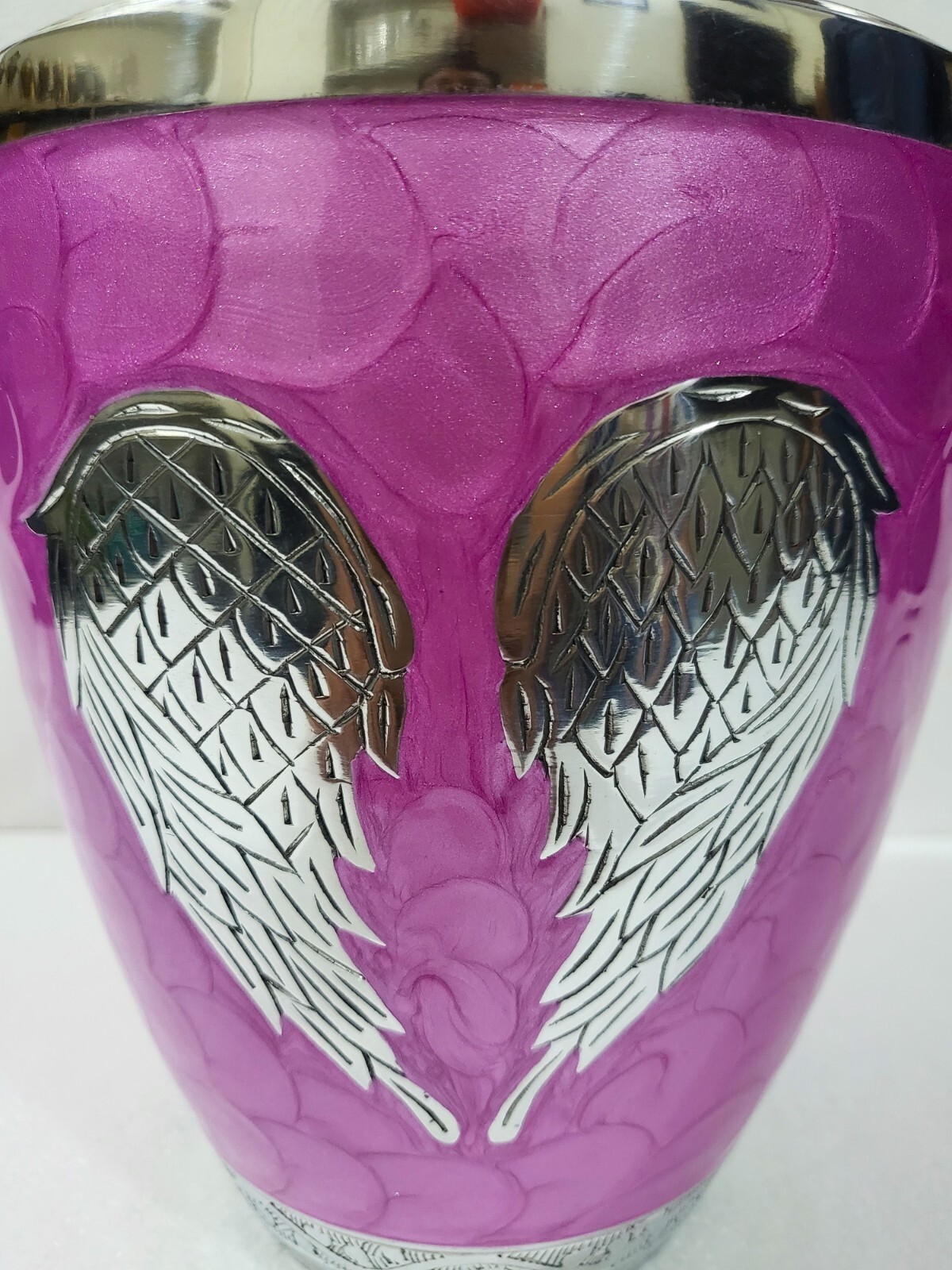 Angel Wings Urn Pink for Human Ashes Adult Cremation Urns with Velvet Bag 10″