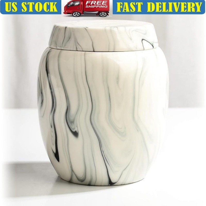 Premium Marble Ceramic Urn Human & Pet Ashes Durable Keepsake Memorial New