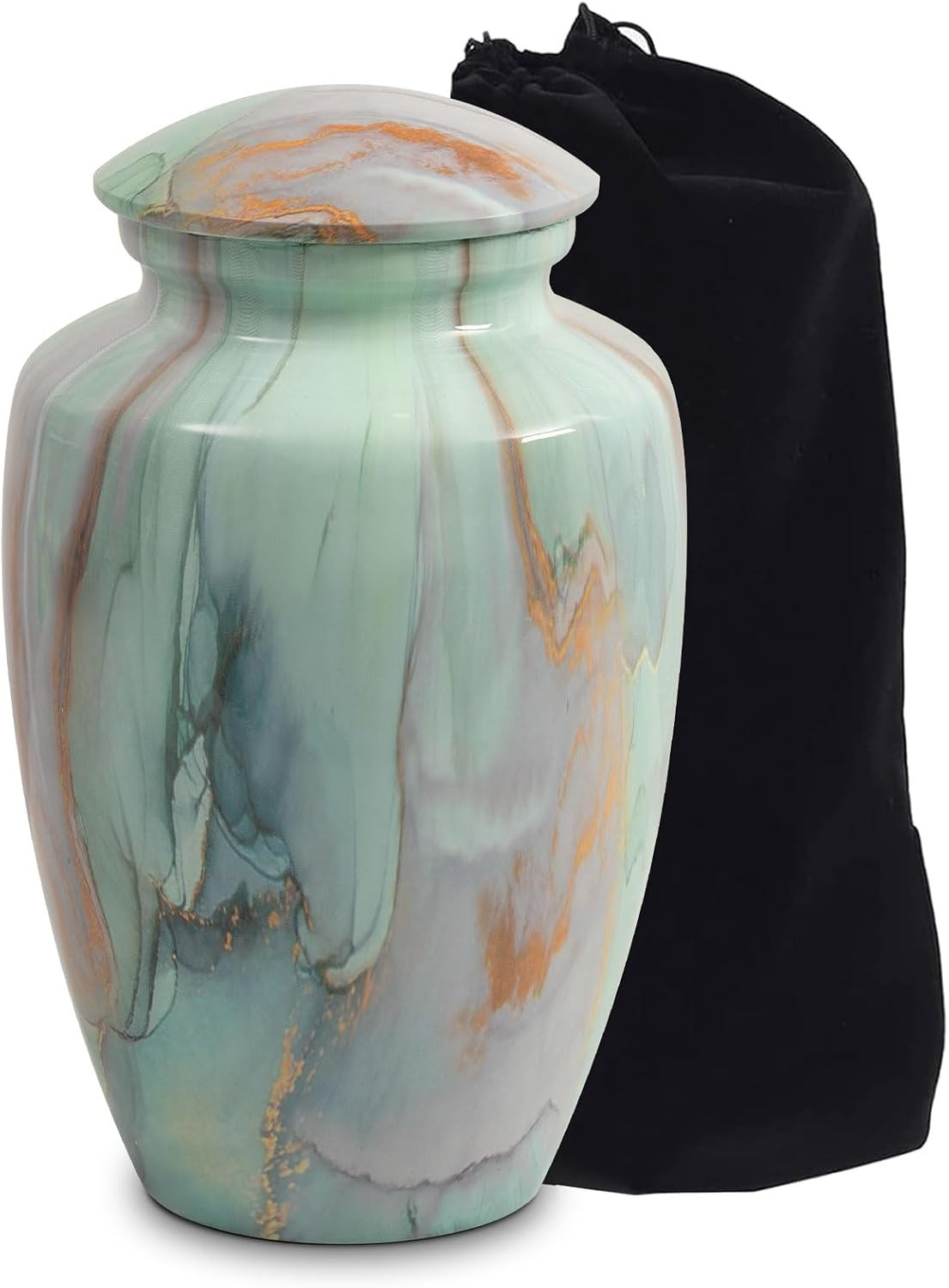 Urn for Ashes Adult Male Female,Large Cremation Urn for Men Women | Aluminum Gre