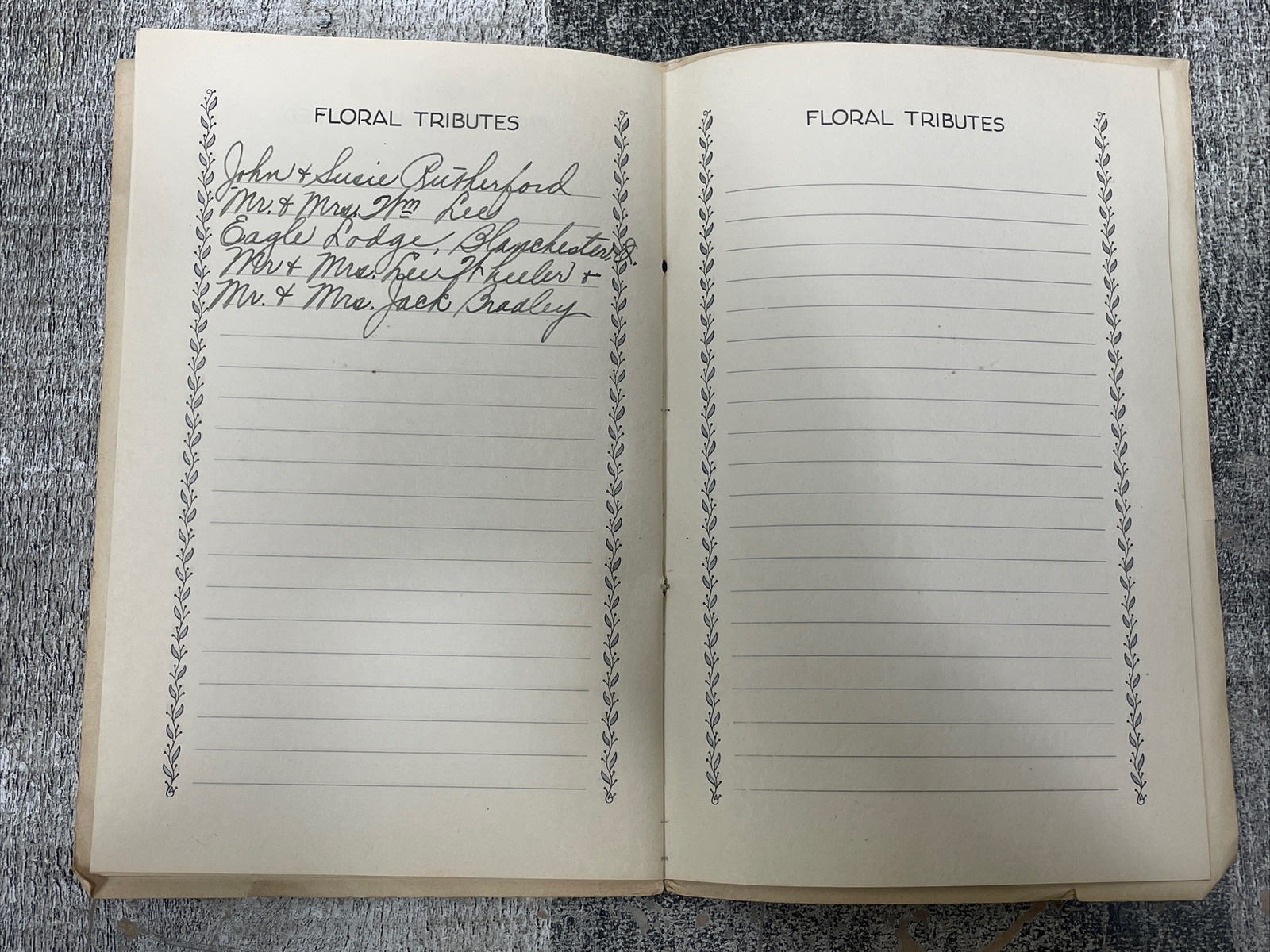 1938 Memorial Record Book Funeral Post Mortem William Wheeler Blanchester Ohio