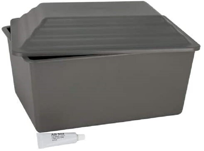 Large/Adult Gray Polymer Urn Vault for Ground Burial for Funeral Cremation Urn