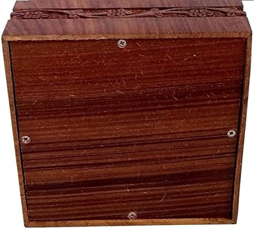 Handmade Rosewood Cross Carved Adult Urn for Human Ashes – Decorative Burial Urn