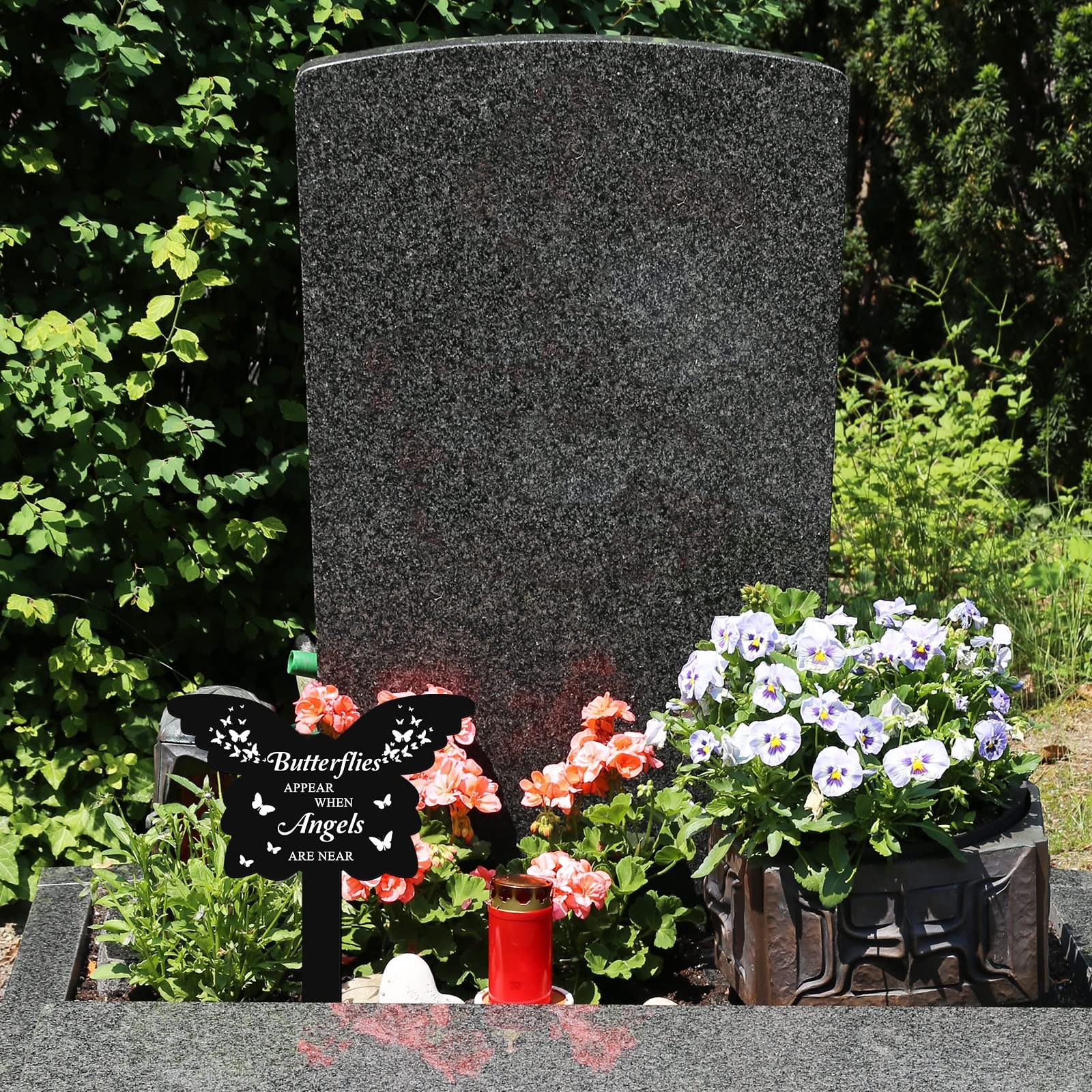 Roowest Butterfly Grave Decoration for Cemetery Father’s Day Memorial Gift Gr…