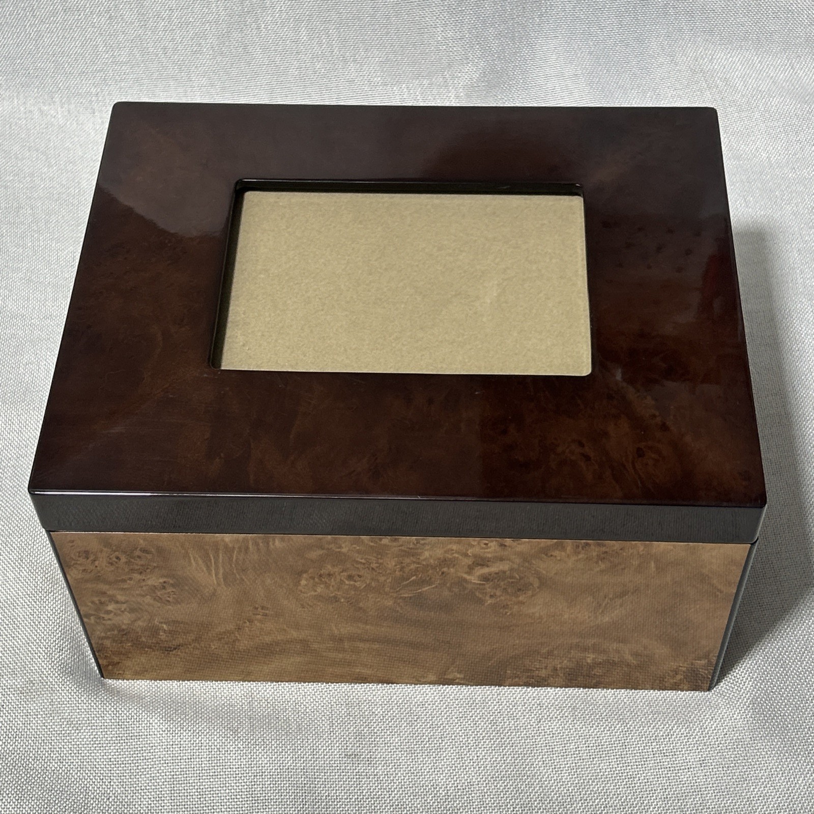 Cremation Urn Memory Box & Memento Kit Cherry Burlwood