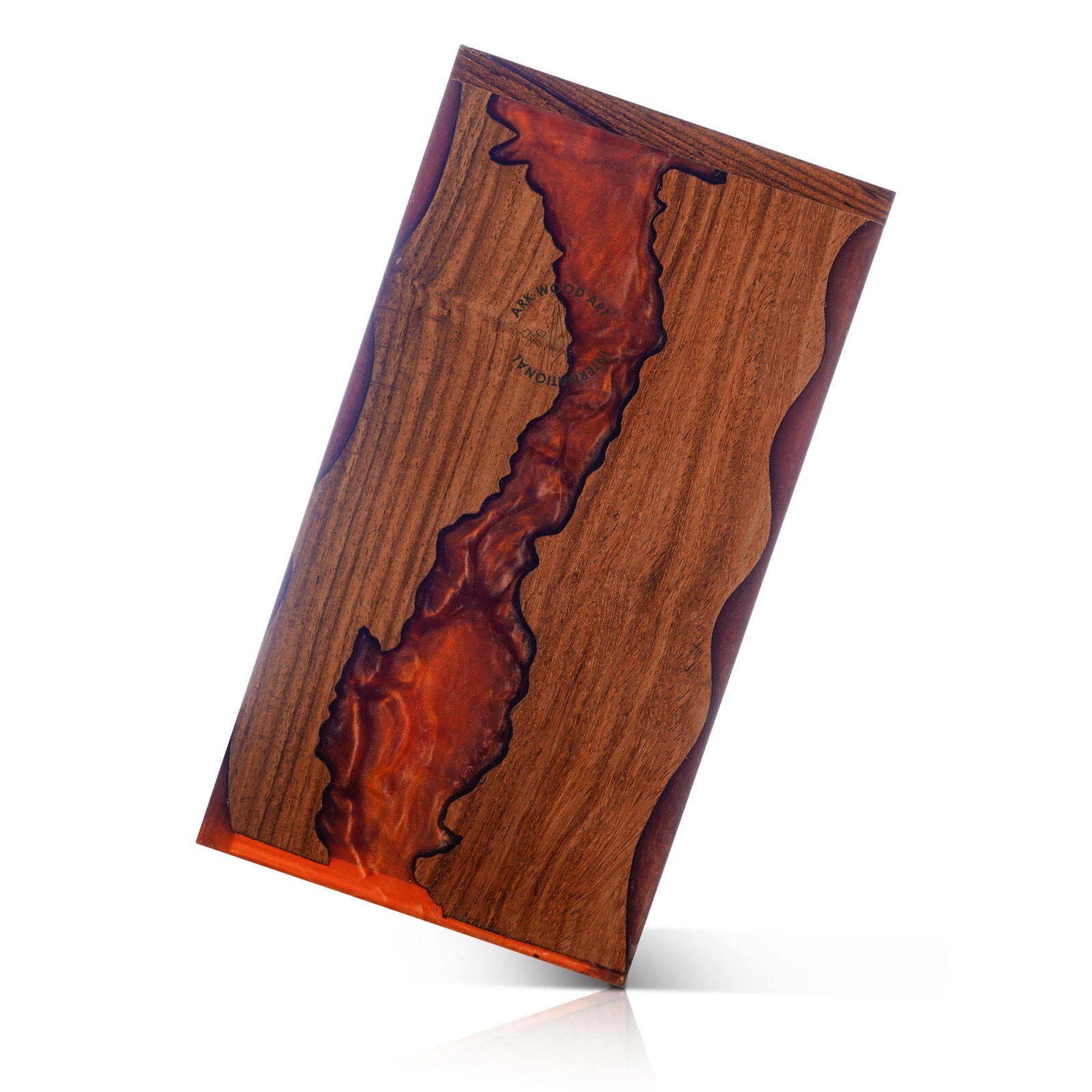 Cremation Urns for Human Ashes | Red Shadow Resin Epoxy and Wood Urns for Ashes