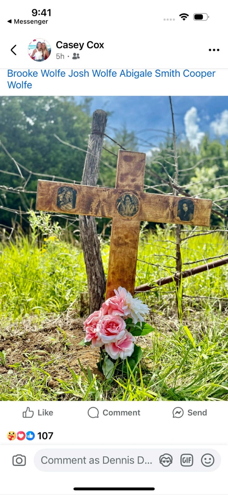 Epoxy coated custom graveside and roadside memorial crosses.