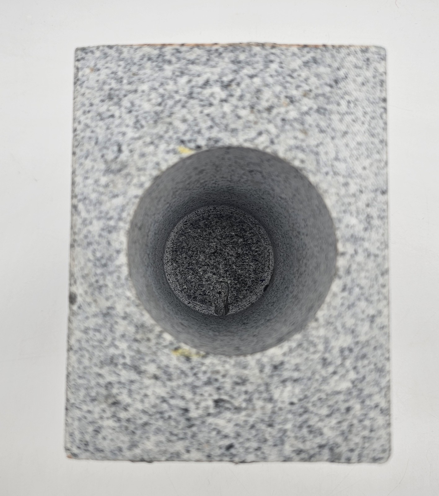 Granite Memorial Vase Tapered Gray Shiney Speckled Edged Cemetery 9″×5.25″×4″