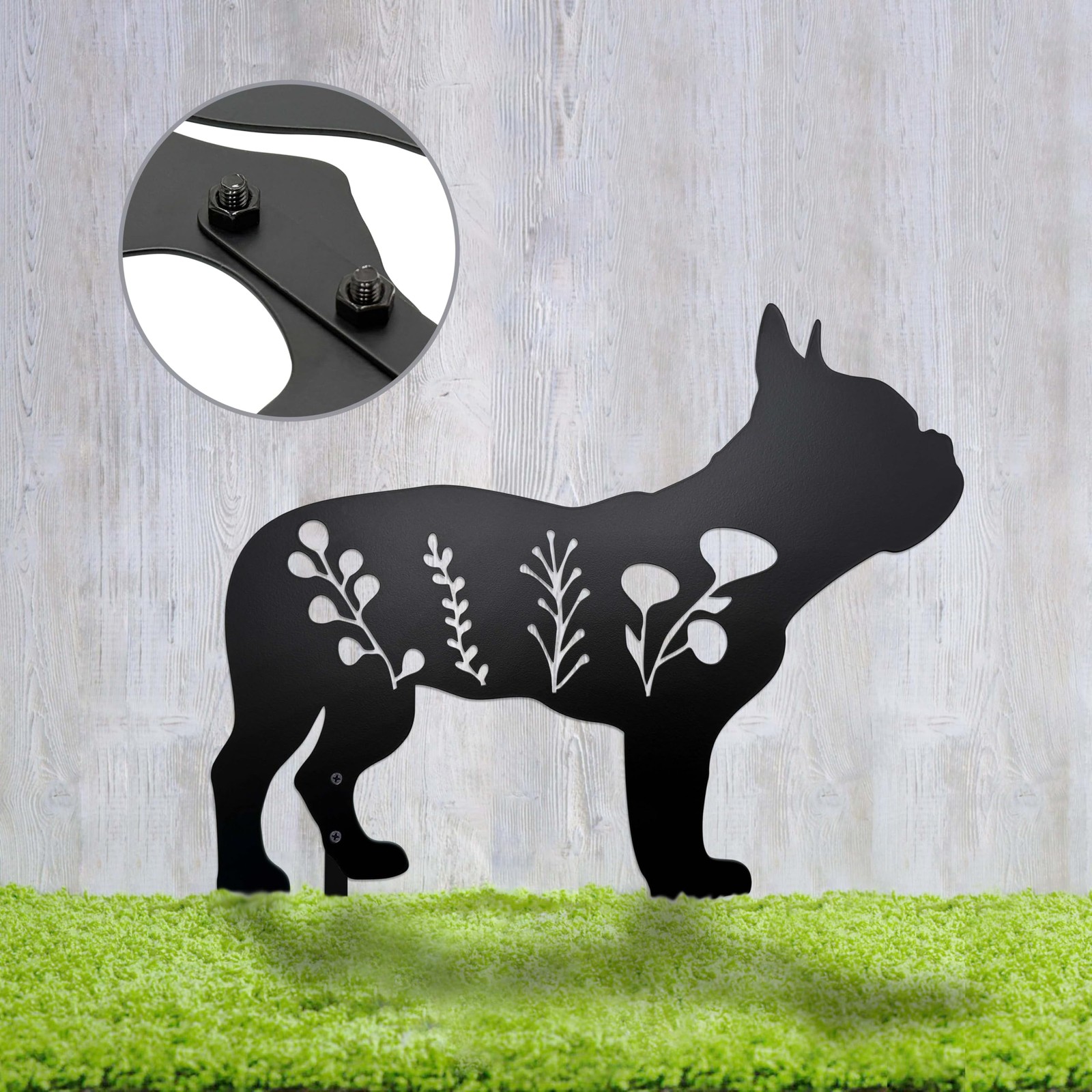 Dog Garden Stake – Unique Gift for Dog Lovers, Black Metal Outdoor Decor, Dur…