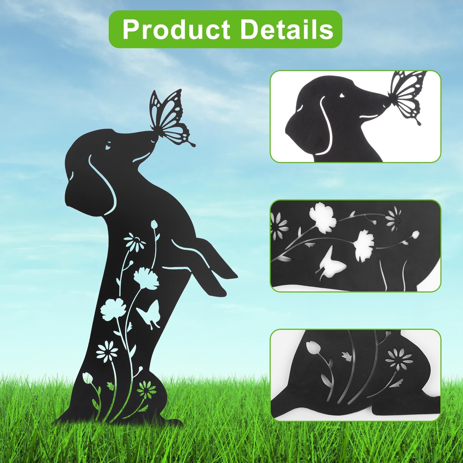 2 Packs Dachshund Garden Decor for Outside, Gardening Dachshund Gifts for /Me…