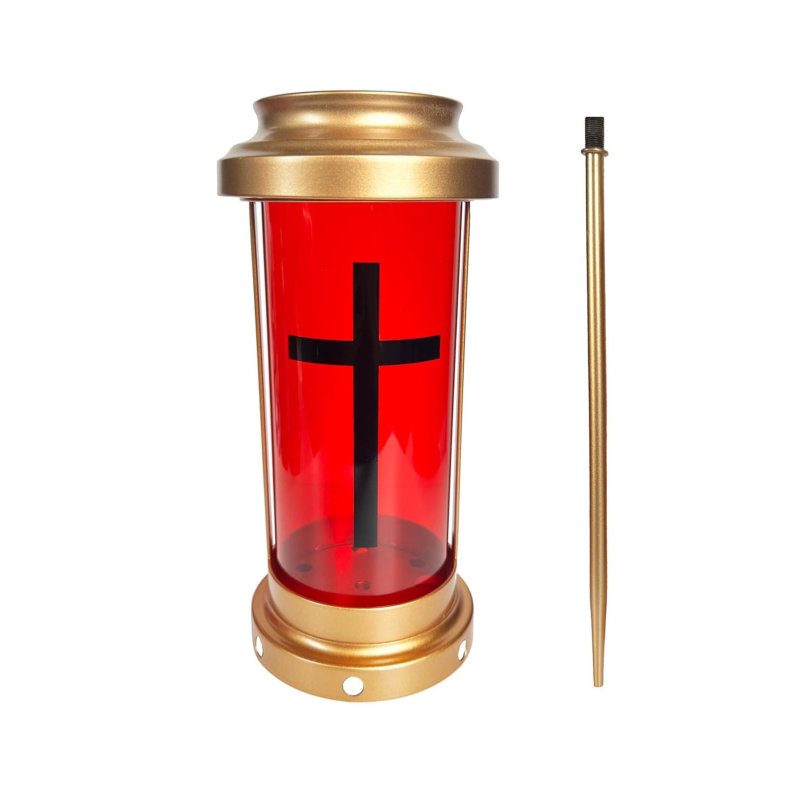 Grave Solar Lights for Cemetery with Long Stake, Memorial Solar Cross for Cem…