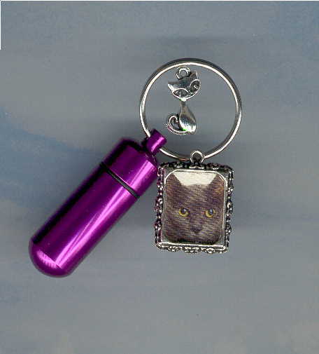Purple,Jewelry,Keepsake Urn,Cremation Urn,Key Chain Urn,Small Urn