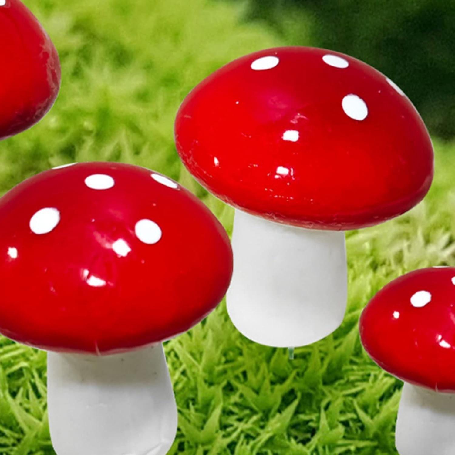 10Pcs Red Garden Stakes Miniatures Indoor Outdoor Silhouette Fairy Garden Law…