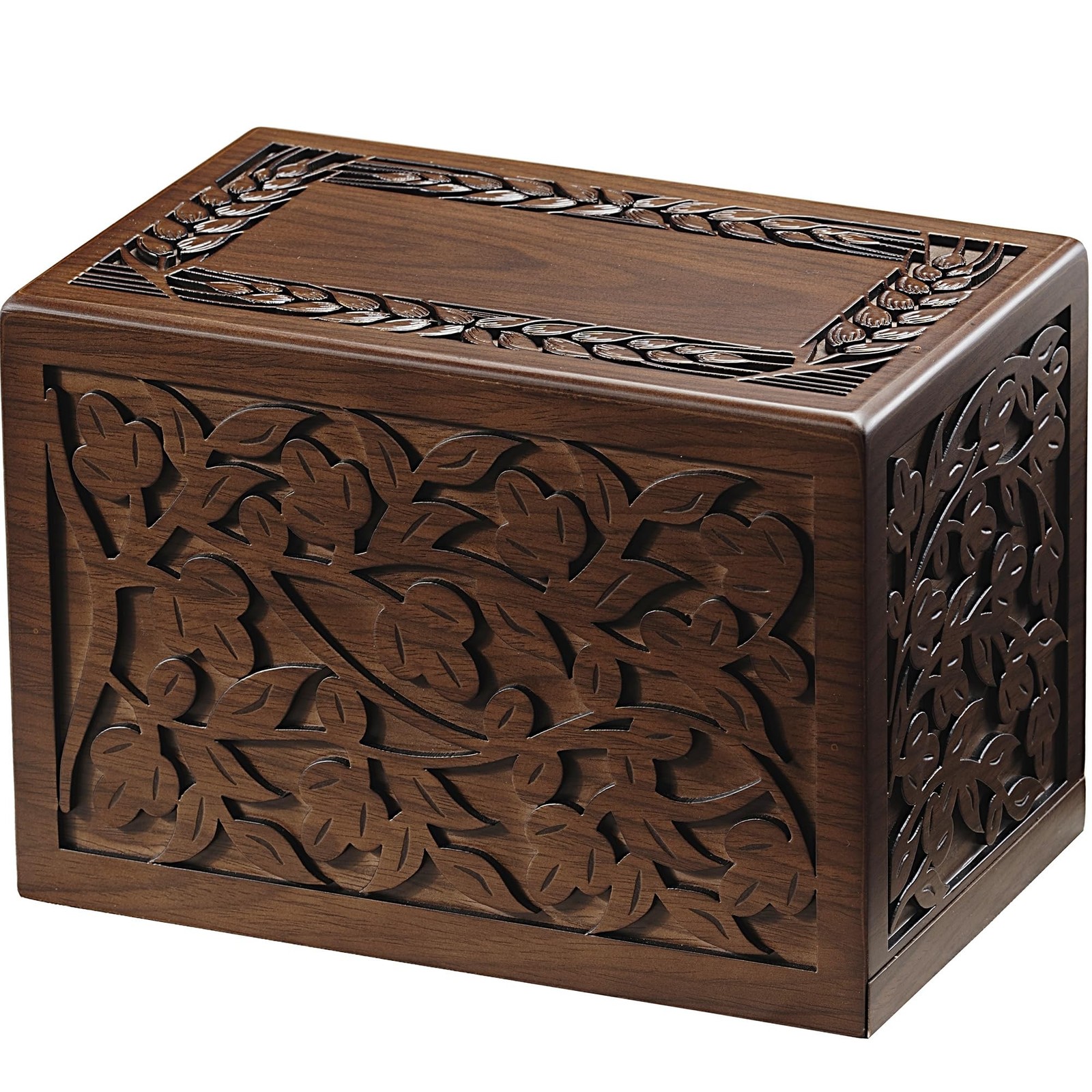 Tree of Life Wooden Cremation Urn for Human Ashes Adult Men Women & Pet Walnut