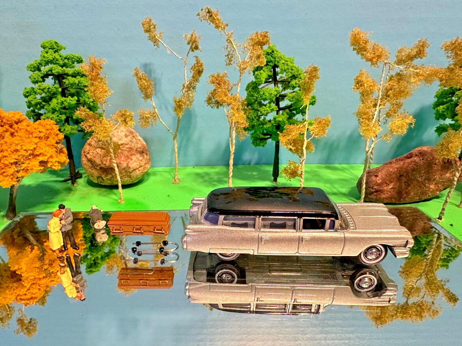 Hearse, Funeral, Grave, Cadillac 1959 Hearse Johnny Lighting Exclusive, 1/64