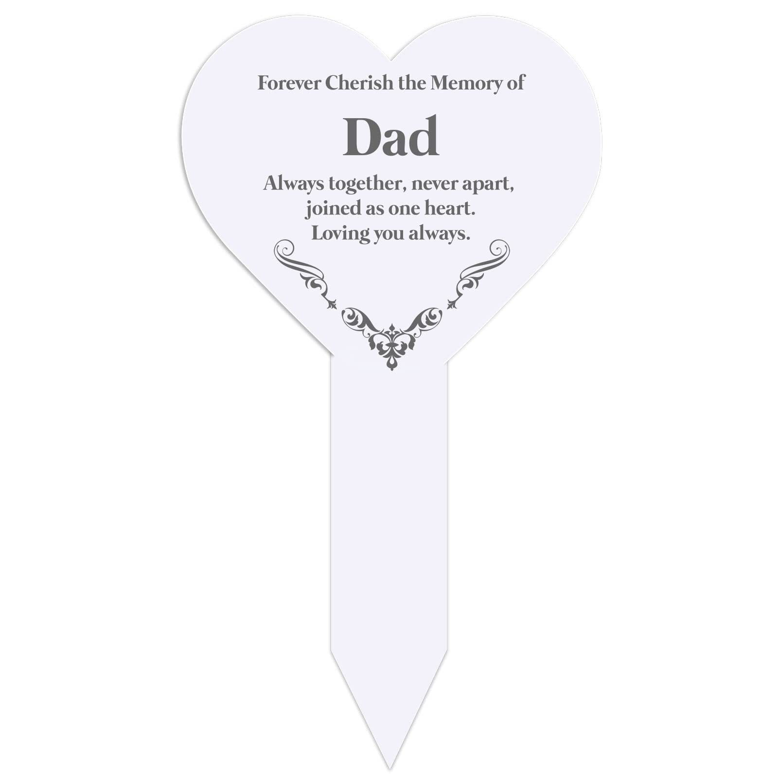 Memorial Plaque Stake Large Size for Dad’s Memorial by EverTouch
