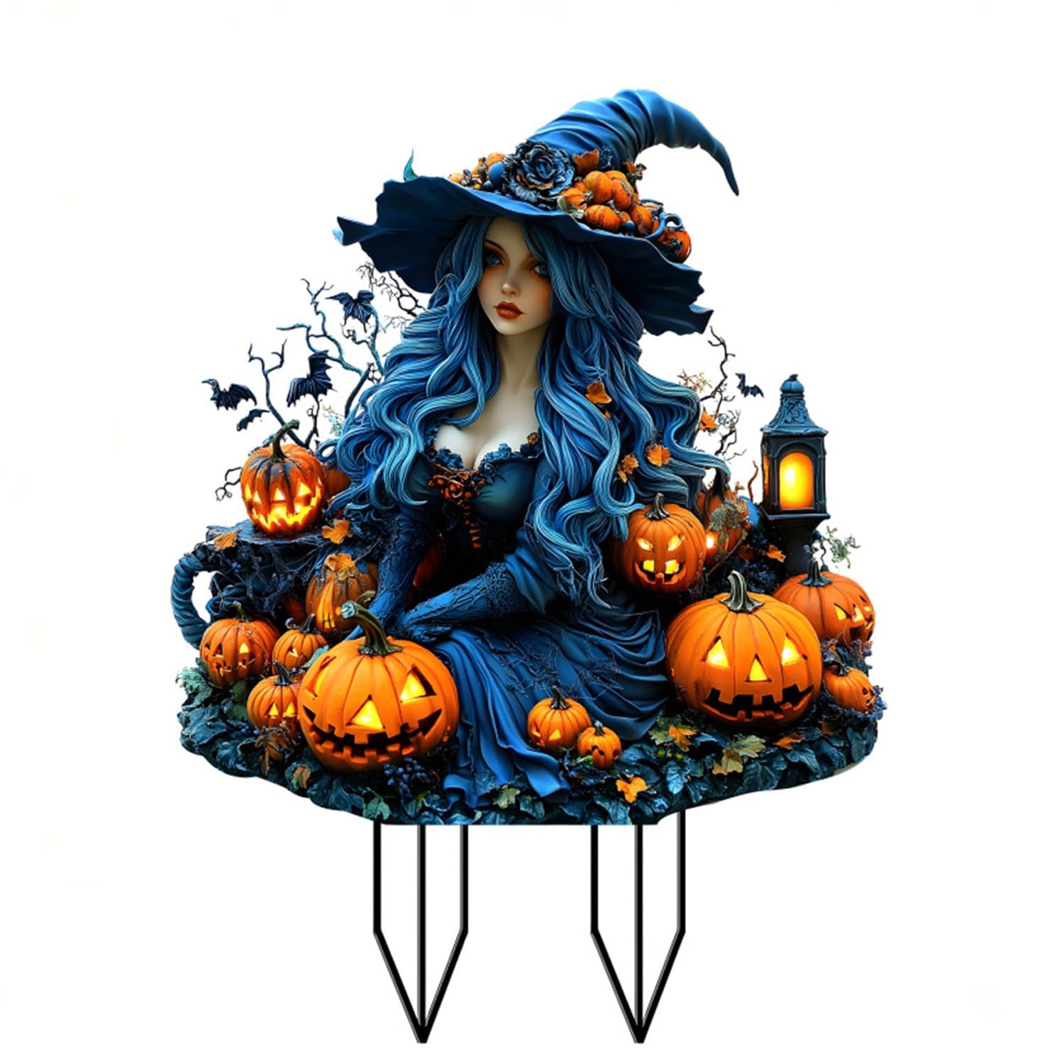Garden Stake Decor, Halloween Dark Style Acrylic 2D Garden Fairy Decoration, …