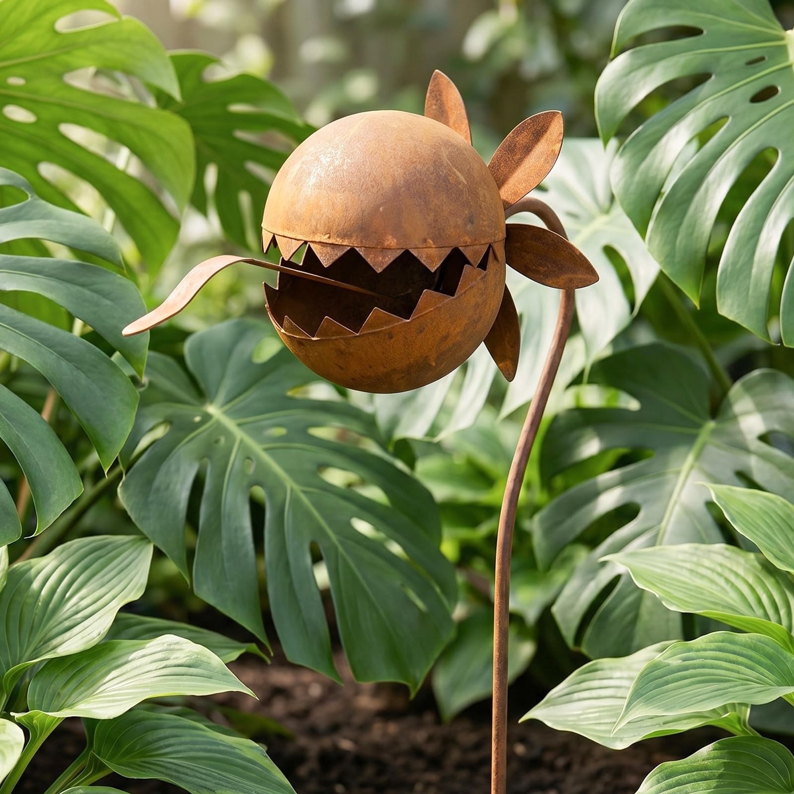 Garden Decor for Outside – Metal Venus Flytrap Garden Stakes Decorative, 24 I…