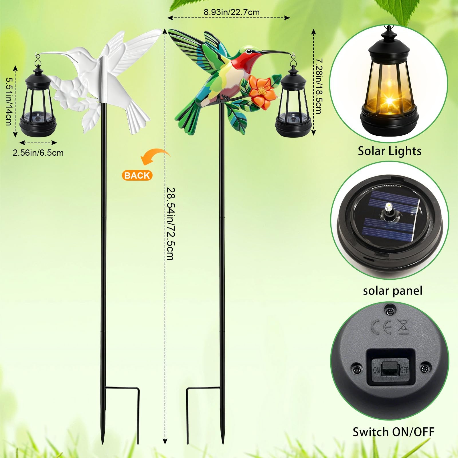 Hummingbird Solar Garden lights Outdoor Waterproof, Gifts for Women Mom Grand…
