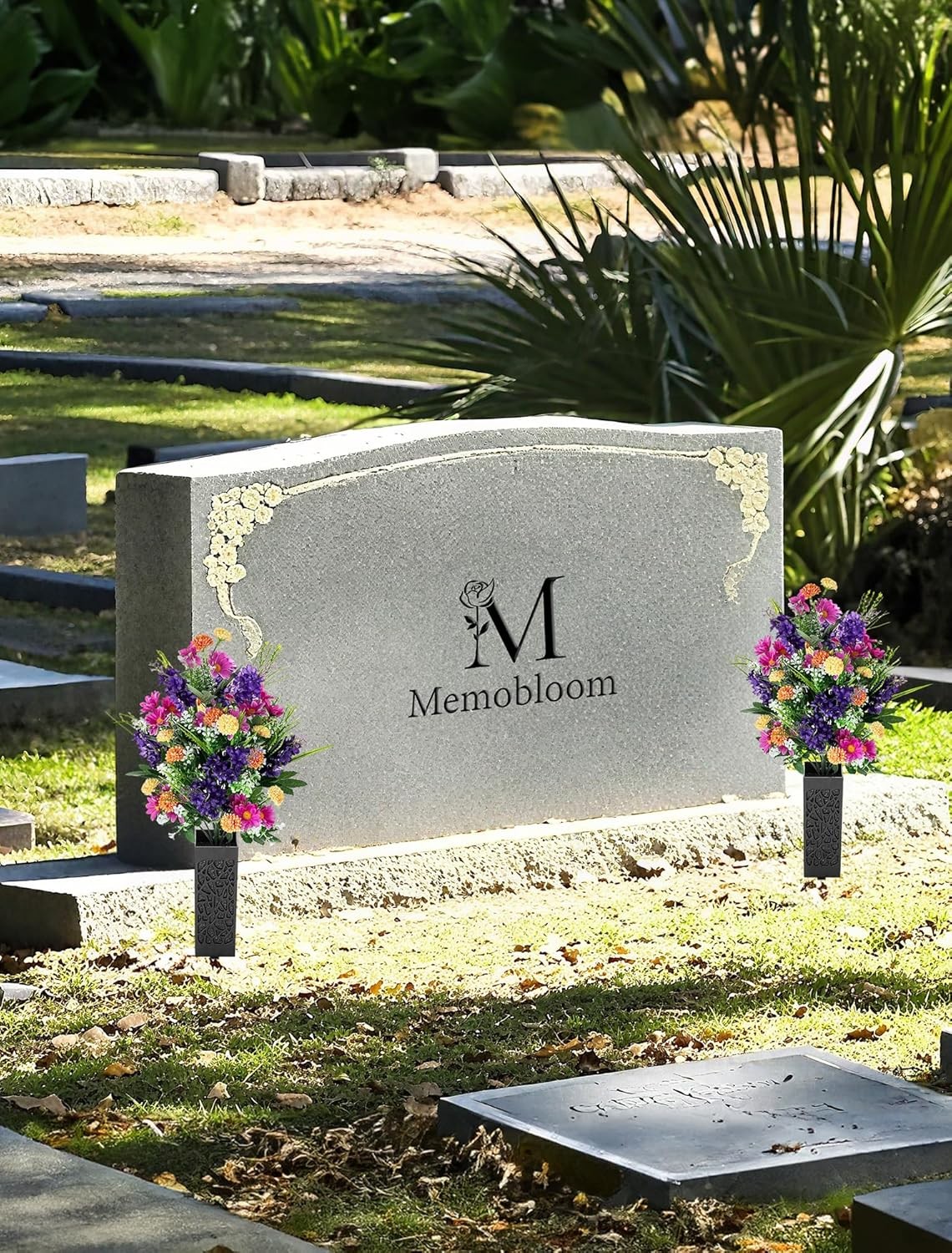 Artificial Cemetery Flowers for Grave: Memorial Day Flowers for Cemetery – Ou…