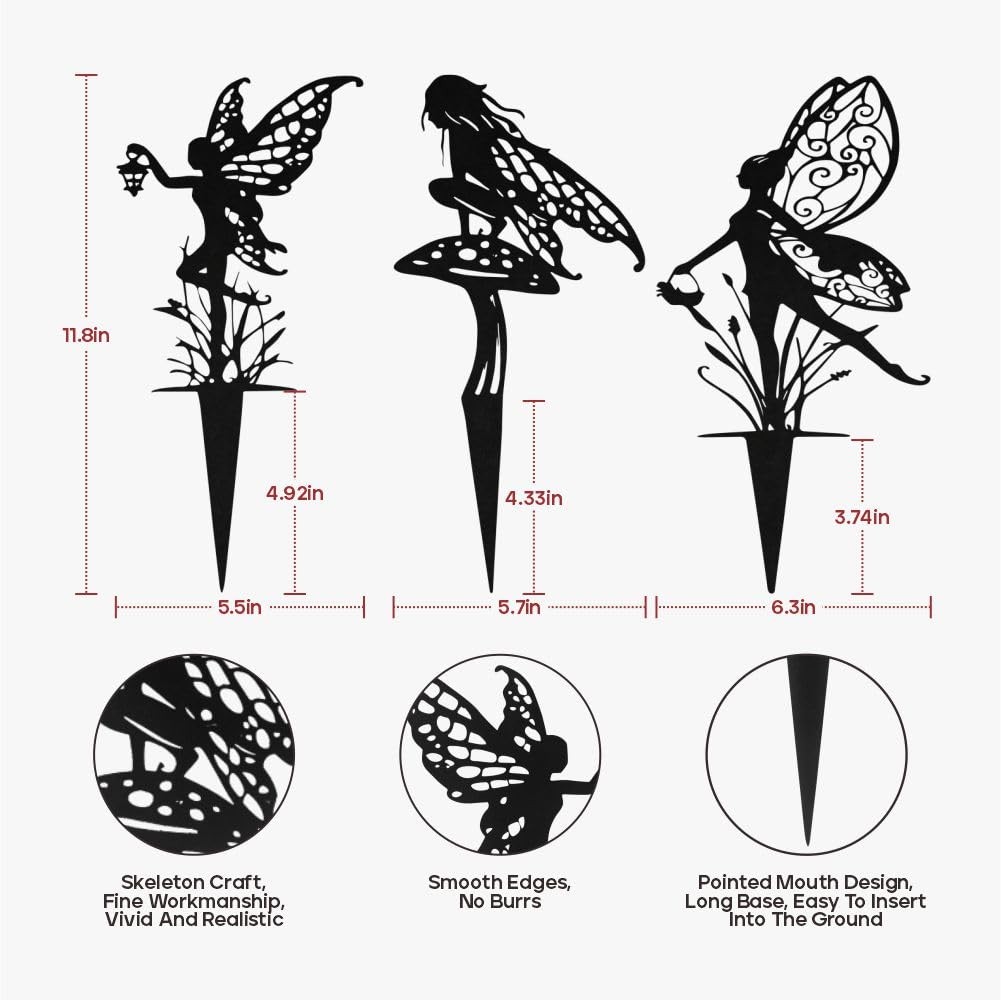 Fairy Garden Statues and Decorative Garden Stakes for Home & Outdoors
