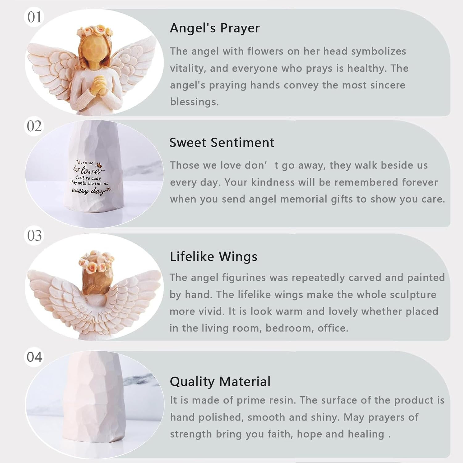 Sympathy Gifts for Loss of Loved One, 5.12″ Angel Sympathy Gift,Memorial Gift fo