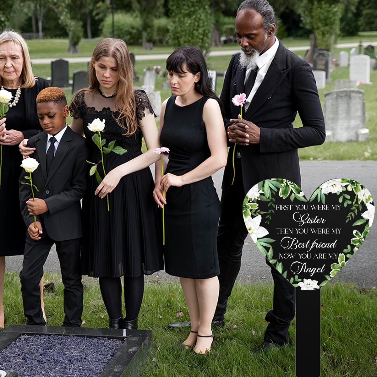 Grave Markers for Cemetery Memorial Plaques for Sister Sympathy Gifts