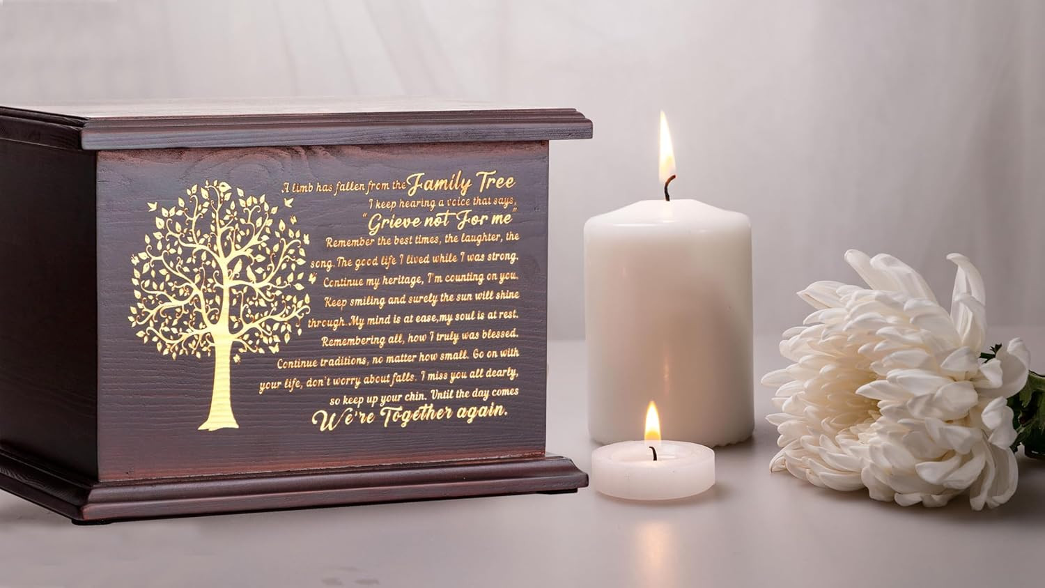 Cremation Urns for Ashes Wooden Urn Memorial Urn for Human Ashes Adult Male Fema