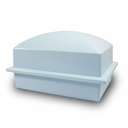 Crowne Vault Large/Adult Blue Polymer Single Funeral Cremation Urn Burial Vault