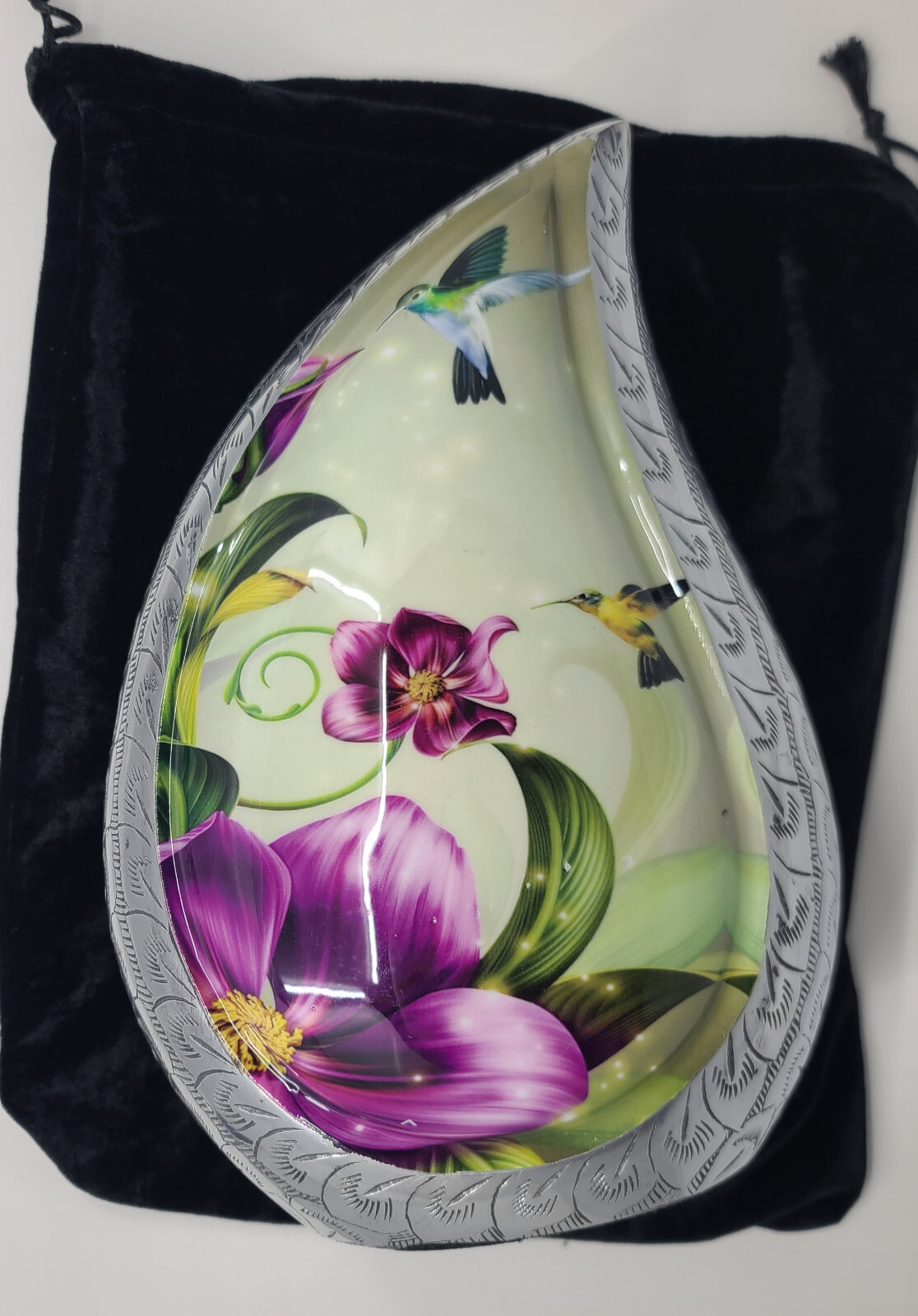 M Meilinxu Hummingbird Urn, Large Adult Funeral Cremation Urns for Human Ashes