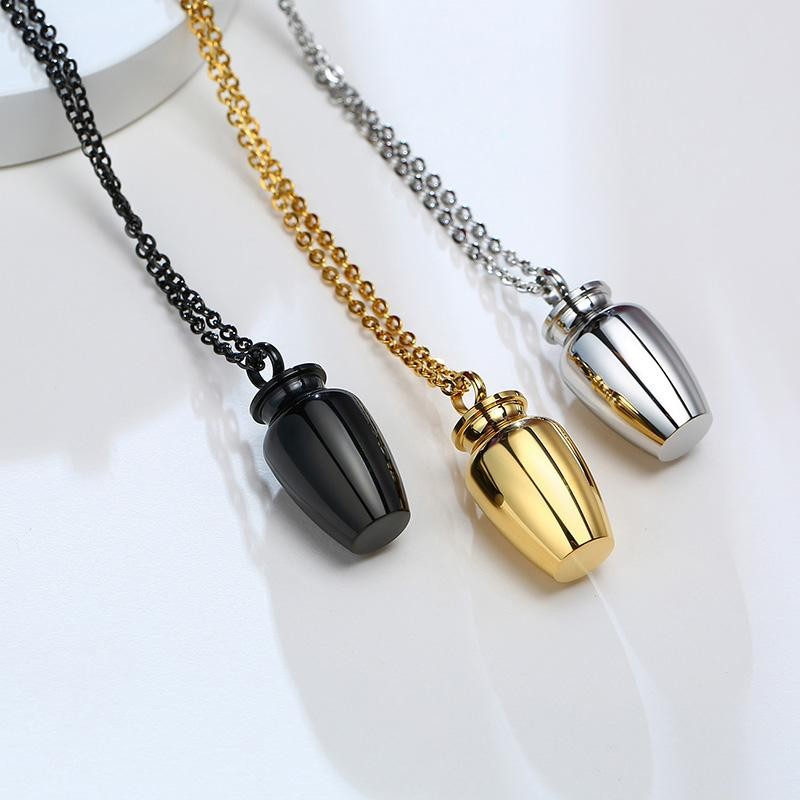 Cremation Urn Necklace Pendant for Ashes Memorial Keepsake Jewelry Men Women