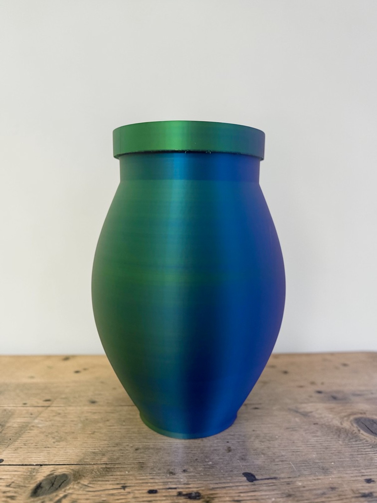 Modern Cremation Urn for Adult Human Ashes 210 cu in Teal Blue Twist Lock Lid