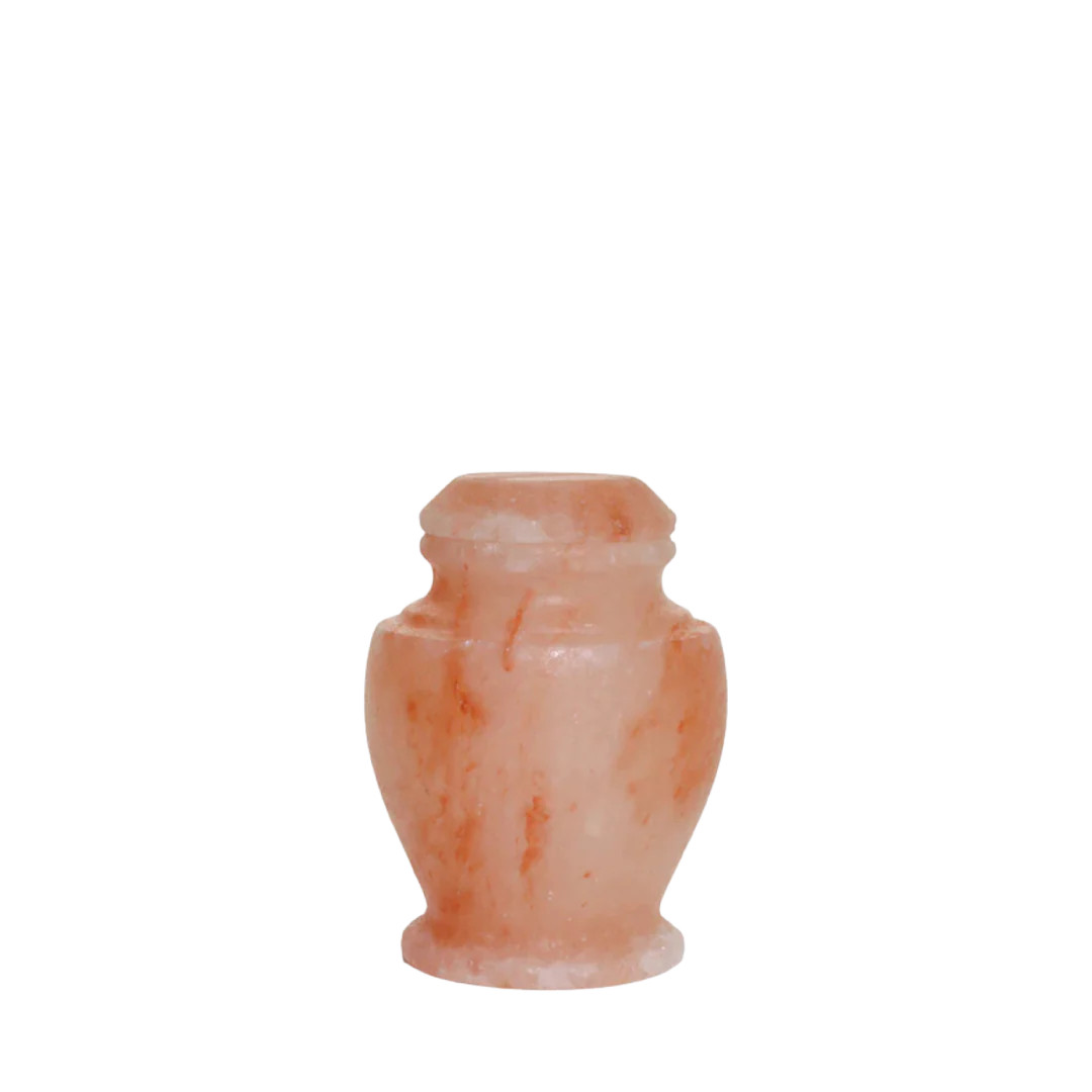 Carpel Rock Salt Biodegradable Funeral Cremation Urn Keepsake, 15 Cubic Inches