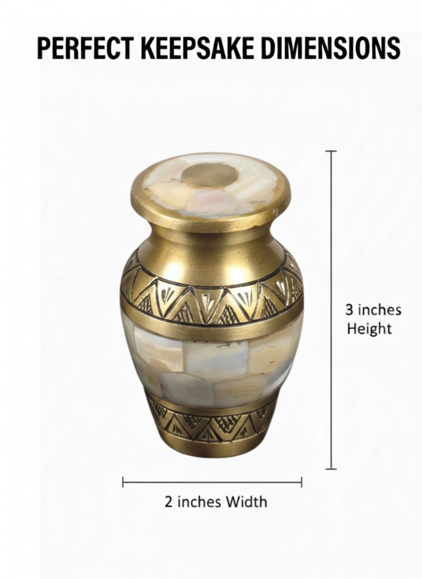 Keepsake Urn for Human Ashes 3 x 2 x 2 Inches- Small Cremation Urn