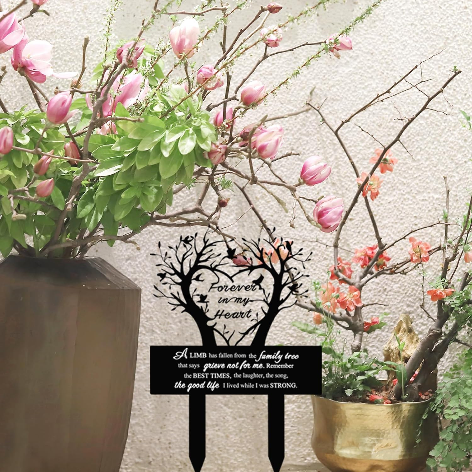 Garden Stake Graves Cemetery Decorations Metal Memorial Grave Markers Family Tre