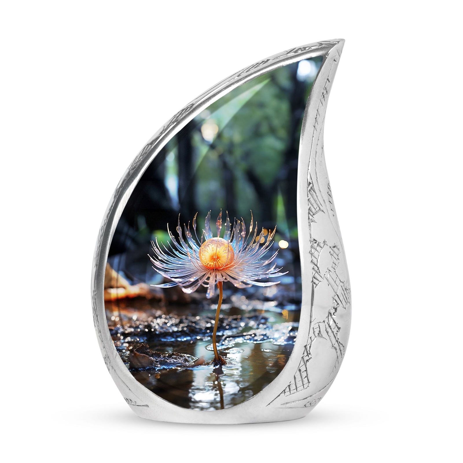 Elegant Glass Single Lilly as a Cherished Memory for Dear Mom