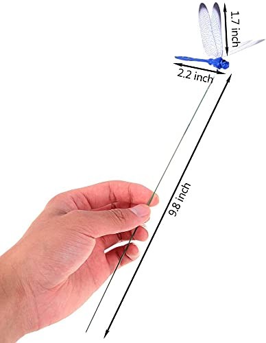 36 Pack 3D Dragonfly Garden Stakes Colorful Outdoor Decor for Patios