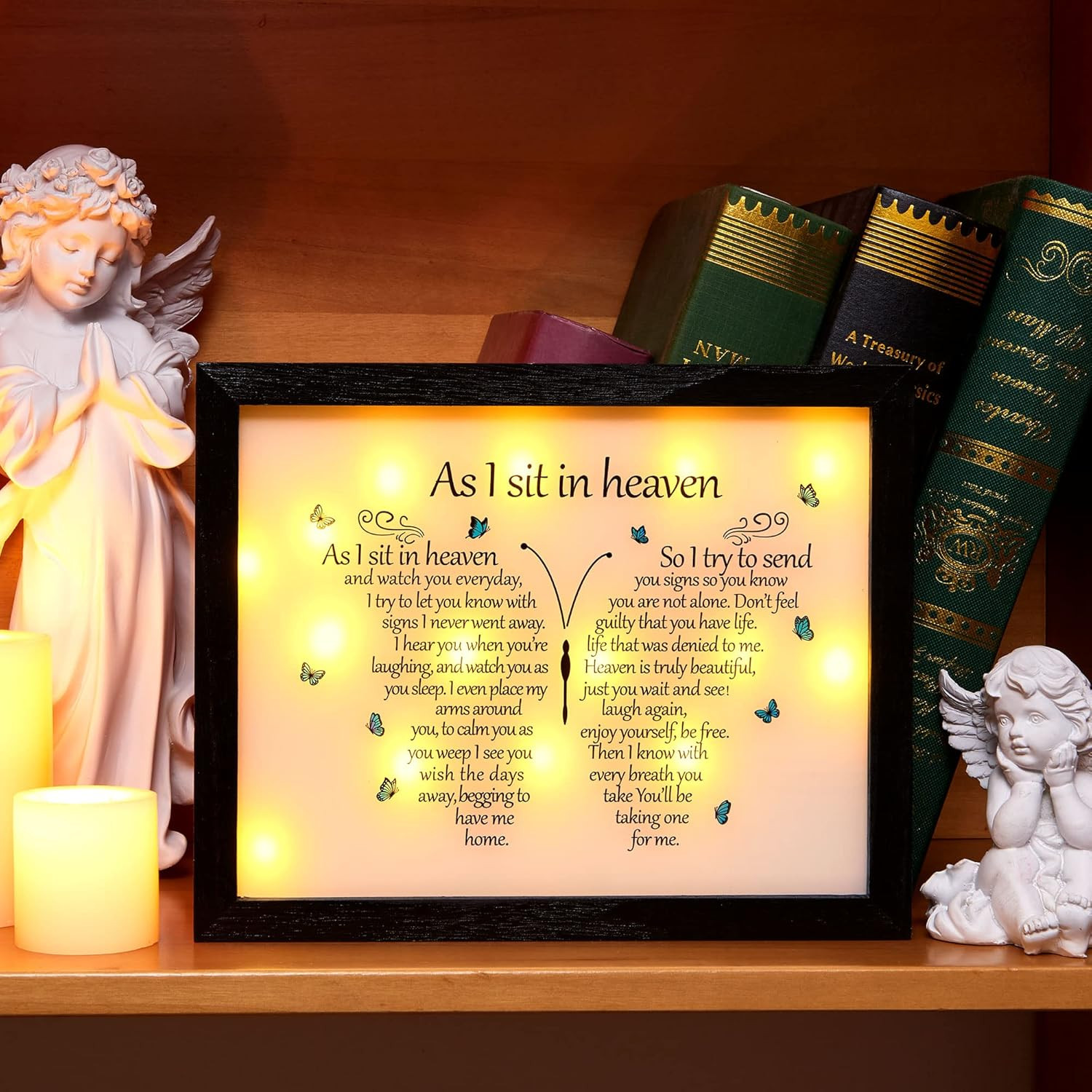 Sympathy Gift LED Memorial Shadow Box 8X10 Memorial Gifts for Loss of Loved One