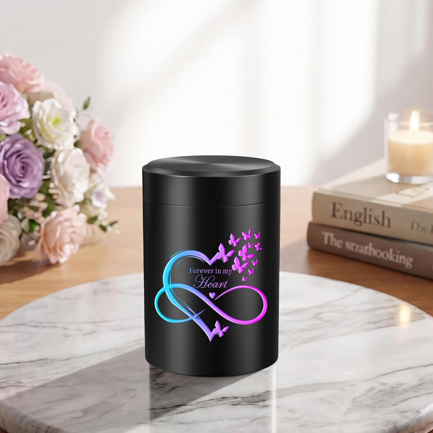 Small Urn for Human Ashes Keepsake 2.6 Inch Aluminum Urn for Ashes, Keepsake Min